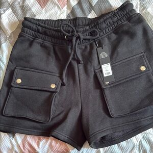 Fashion Nova Black Cargo Shorts Relaxed Fit